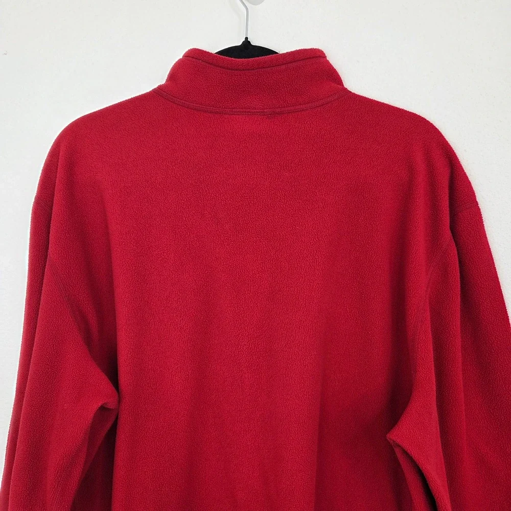 The‎ North Face Fleece Mens XL Red Quarter Zip TKA 100 Pullover Fair